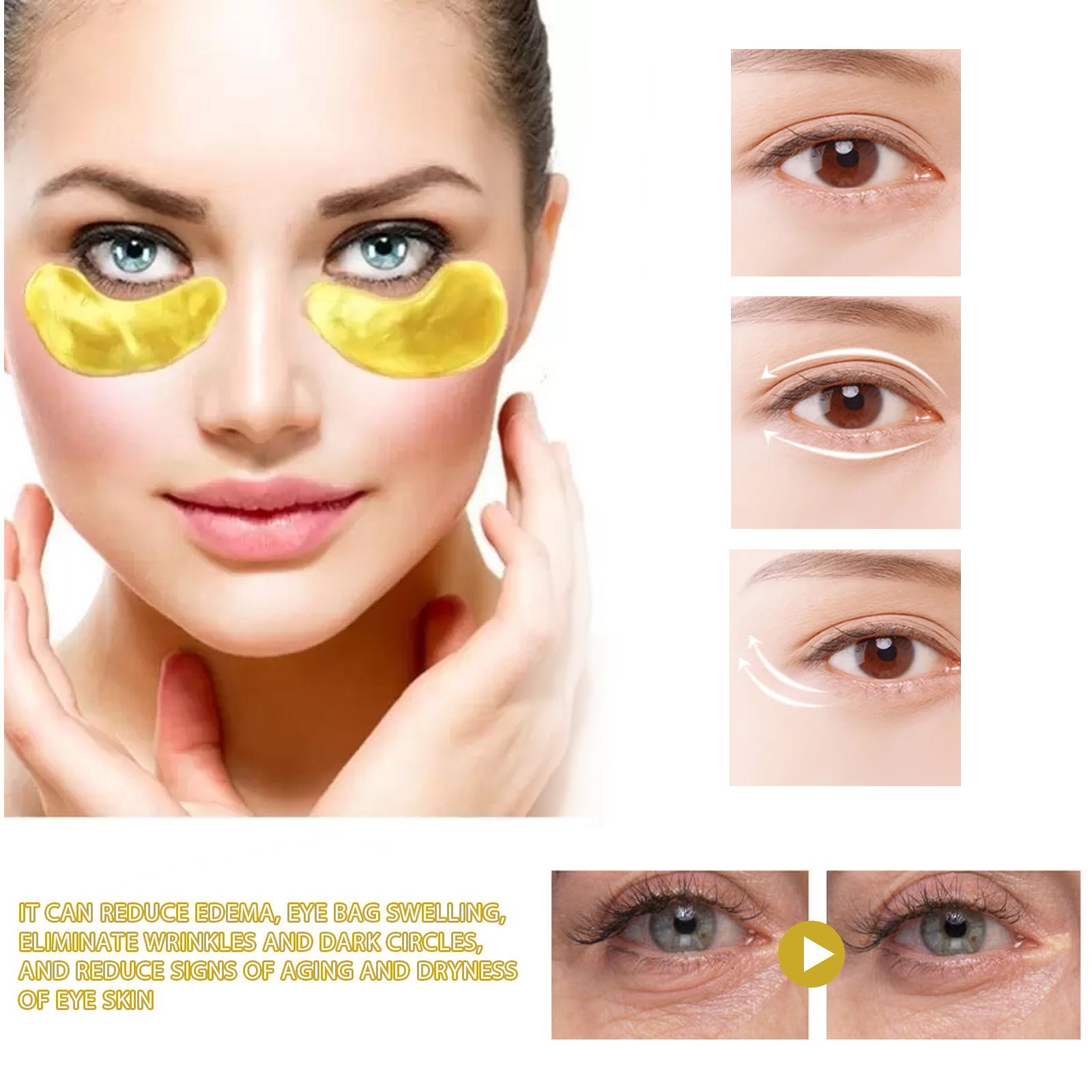 Luxury Skincare Treatments - 24K Gold Infused Luxury Eye Mask